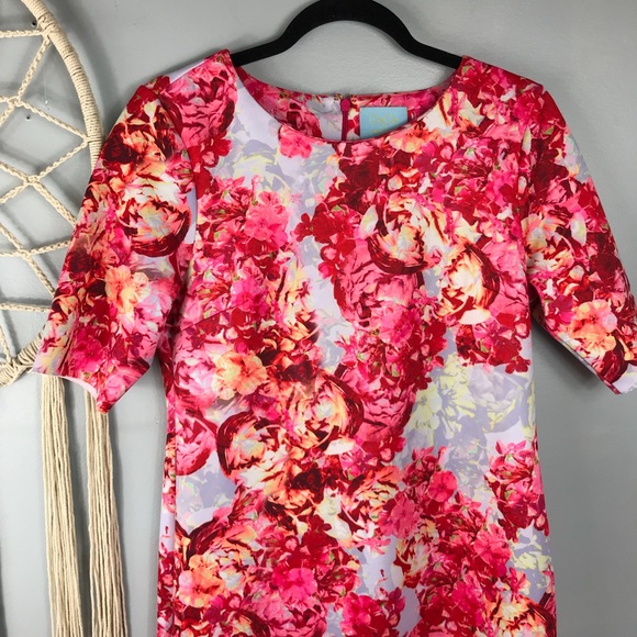 Cece Cynthia Steffe Sebella Floral Scuba Dress - Picture 4 of 8